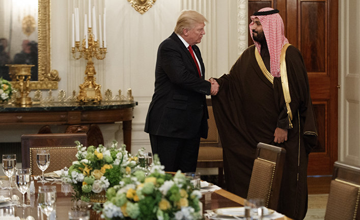 Президент США Дональд Трамп и министр обороны Саудовской Аравии Мухаммед бен Салман