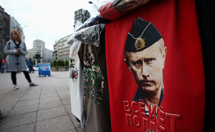Футболка с портретом президента России Владимира Путина