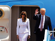 Президент США Дональд Трамп и первая леди Мелания Трамп Президент США Дональд Трамп и первая леди Мелания Трамп