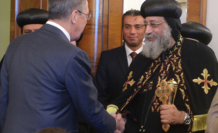 Встреча главы МИД РФ С.Лаврова с Александрийским папой