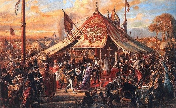 Картина художника Яна Матейко «Республика в зените своего могущества. Выборы правителя 1573 г.»