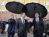 Президент РФ Владимир Путин и председатель правительства РФ Дмитрий Медведев Президент РФ Владимир Путин и председатель правительства РФ Дмитрий Медведев