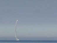Пуск крылатой ракеты "Калибр" с атомной подводной лодки Северного флота "Северодвинск". 18 августа 2017