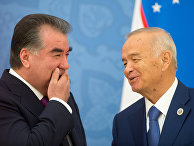 Президент Республики Таджикистан Эмомали Рахмон и президент Республики Узбекистан Ислам Каримов в Узбекистане