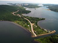 Владивосток и остров Русский с вертолета Владивосток и остров Русский с вертолета