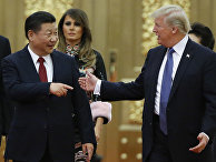 Президент США Дональд Трамп и председатель КНР Си Цзиньпин в Пекине Президент США Дональд Трамп и председатель КНР Си Цзиньпин в Пекине