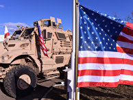 Военная техника и флаг США Военная техника и флаг США