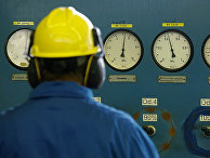 Работник газовой станции PGNiG в окресностях Варшавы, Польша Работник газовой станции PGNiG в окресностях Варшавы, Польша