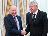 Президент РФ Владимир Путин и генеральный секретарь Совета Европы Турбьерн Ягланд во время встречи в Кремле. 6 декабря 2016