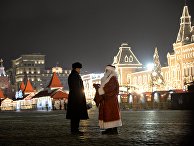 Дед Мороз на Красной площади во время встречи главной новогодней елки страны Дед Мороз на Красной площади во время встречи главной новогодней елки страны