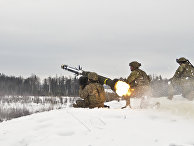 Американские военные производят выстрел из противотанкового ракетного комплекса (ПТРК) Javelin во время учений в Эстонии Американские военные производят выстрел из противотанкового ракетного комплекса (ПТРК) Javelin во время учений в Эстонии