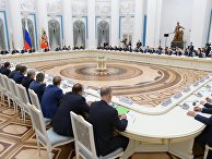 Президент РФ Владимир Путин проводит встречу в Кремле с представителями российских деловых кругов и объединений. 21 декабря 2017 Президент РФ Владимир Путин проводит встречу в Кремле с представителями российских деловых кругов и объединений. 21 декабря 2017