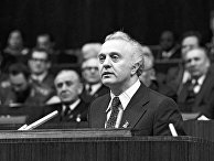 Первый секретарь ЦК Компартии Грузии Э. Шеварднадзе на XXV съезде КПСС Первый секретарь ЦК Компартии Грузии Э. Шеварднадзе на XXV съезде КПСС