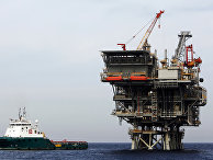 Израильская газовая платформа в Средиземном море Израильская газовая платформа в Средиземном море