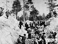 Раскопки захоронения жертв Катынского расстрела, 1943 Раскопки захоронения жертв Катынского расстрела, 1943