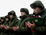 Новобранцы на плацу военного коммисариата Чеченской Республики Новобранцы на плацу военного коммисариата Чеченской Республики