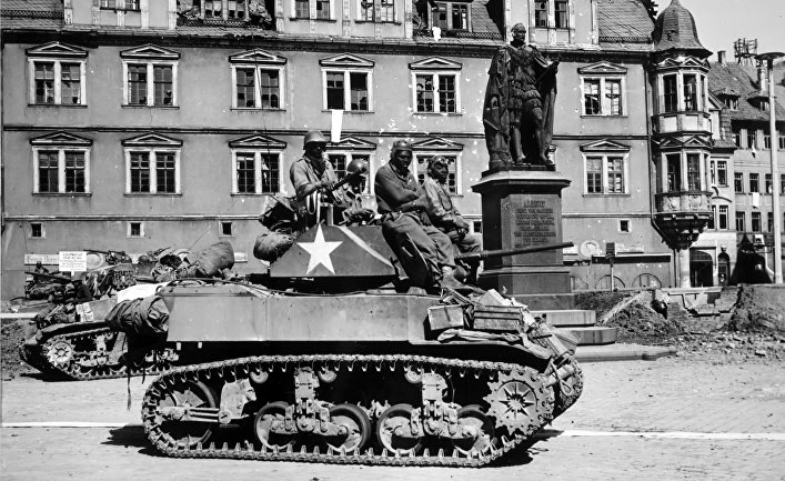 761-й танковый батальон «Черные Пантеры» в Кобурге, 1945