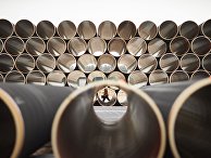 Трубы для газопровода "Северный поток ‑ 2" на заводе по обетонированию в Котке, Финляндия Трубы для газопровода "Северный поток ‑ 2" на заводе по обетонированию в Котке, Финляндия