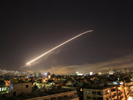 Зенитный огонь над Дамаском, Сирия. 14 апреля 2018 Зенитный огонь над Дамаском, Сирия. 14 апреля 2018
