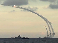 Из акватории Каспийского моря ракетными кораблями Каспийской флотилии РФ нанесен массированный удар 18-ю крылатыми ракетами комплекса Калибр-НК по 7-ми целям позиций террористов в сирийских провинциях Ракка, Идлиб и Алеппо Из акватории Каспийского моря ракетными кораблями Каспийской флотилии РФ нанесен массированный удар 18-ю крылатыми ракетами комплекса Калибр-НК по 7-ми целям позиций террористов в сирийских провинциях Ракка, Идлиб и Алеппо
