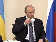 Президент России Владимир Путин во время выступления в прямом эфире украинского телевидения Президент России Владимир Путин во время выступления в прямом эфире украинского телевидения