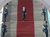 Президент РФ Владимир Путин после церемонии инаугурации на Соборной площади Кремля. 7 мая 2018 Президент РФ Владимир Путин после церемонии инаугурации на Соборной площади Кремля. 7 мая 2018