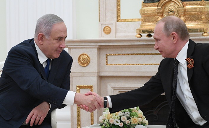 Встреча президента РФ В. Путина с премьер-министром Израиля Б. Нетаньяху