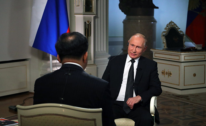 Президент РФ В. Путин дал интервью Медиакорпорации Китая