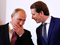 Президент РФ Владимир Путин и Федеральный канцлер Австрии Себастьян Курц Президент РФ Владимир Путин и Федеральный канцлер Австрии Себастьян Курц