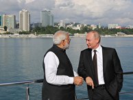 Встреча президента РФ В. Путина с премьер-министром Индии Н. Моди Встреча президента РФ В. Путина с премьер-министром Индии Н. Моди