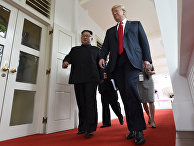 Трамп и Ким Чен Ын на саммите в Сингапуре. 12.06.2018 Трамп и Ким Чен Ын на саммите в Сингапуре. 12.06.2018