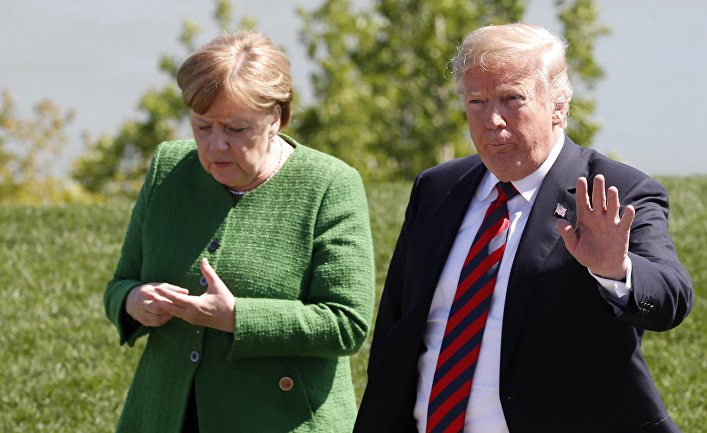 Канцлер Германии Ангела Меркель и президент США Дональд Трамп