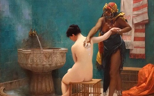 Картина французского художника Жан-Леона Жерома «Баня» Картина французского художника Жан-Леона Жерома «Баня»