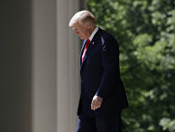 Президент США Дональд Трамп в розовом саду Белого дома в Вашингтоне Президент США Дональд Трамп в розовом саду Белого дома в Вашингтоне