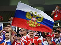 Болельщики перед матчем ЧМ-2018 между сборными России и Хорватии
