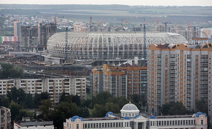 Строительство стадиона "Мордовия Арена" в Саранске