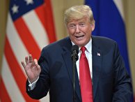 Президент США Дональд Трамп на совместной с президентом РФ Владимиром Путиным пресс-конференции Президент США Дональд Трамп на совместной с президентом РФ Владимиром Путиным пресс-конференции