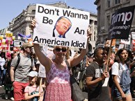 Акция против Д.Трампа в Лондоне Акция против Д.Трампа в Лондоне