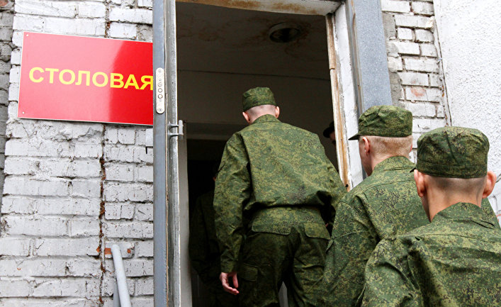 Работа сборного призывного пункта в Омске