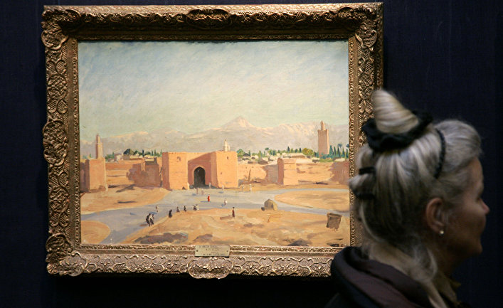 Картина Уинстона Черчилля «Марракеш» на аукционе Sotheby's в Лондоне