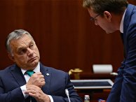 Премьер-министр Венгрии Виктор Орбан перед началом заседания Совета Европы в Брюсселе. 20 октября 2017