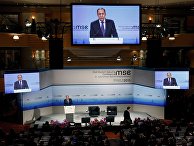 Глава МИД России Сергей Лавров на Мюнхенской конференции 7 февраля 2015 года Глава МИД России Сергей Лавров на Мюнхенской конференции 7 февраля 2015 года