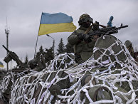 Украинские солдаты на окраине Артемовска Украинские солдаты на окраине Артемовска