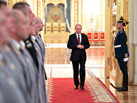 Президент РФ Владимир Путин во время встречи с высшими офицерами в Кремле. 26 октября 2017 Президент РФ Владимир Путин во время встречи с высшими офицерами в Кремле. 26 октября 2017