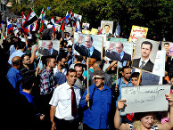 Митинг сторонников Башара Асада и Владимира Путина в Дамаске Митинг сторонников Башара Асада и Владимира Путина в Дамаске