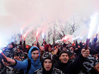 Участники акции у здания администрации президента Украины в Киеве. 26 ноября 2018 Участники акции у здания администрации президента Украины в Киеве. 26 ноября 2018