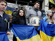 Полиция у консульства России в Одессе во время акции протеста. 26 ноября 2018