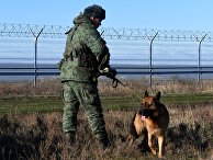 В Крыму построили заграждение на границе с Украиной В Крыму построили заграждение на границе с Украиной