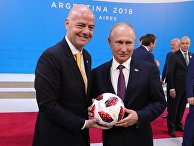 Президент РФ Владимир Путин и президент ФИФА Джанни Инфантино Президент РФ Владимир Путин и президент ФИФА Джанни Инфантино