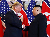 Президент США Дональд Трамп и северокорейский лидер Ким Чен Ын Президент США Дональд Трамп и северокорейский лидер Ким Чен Ын